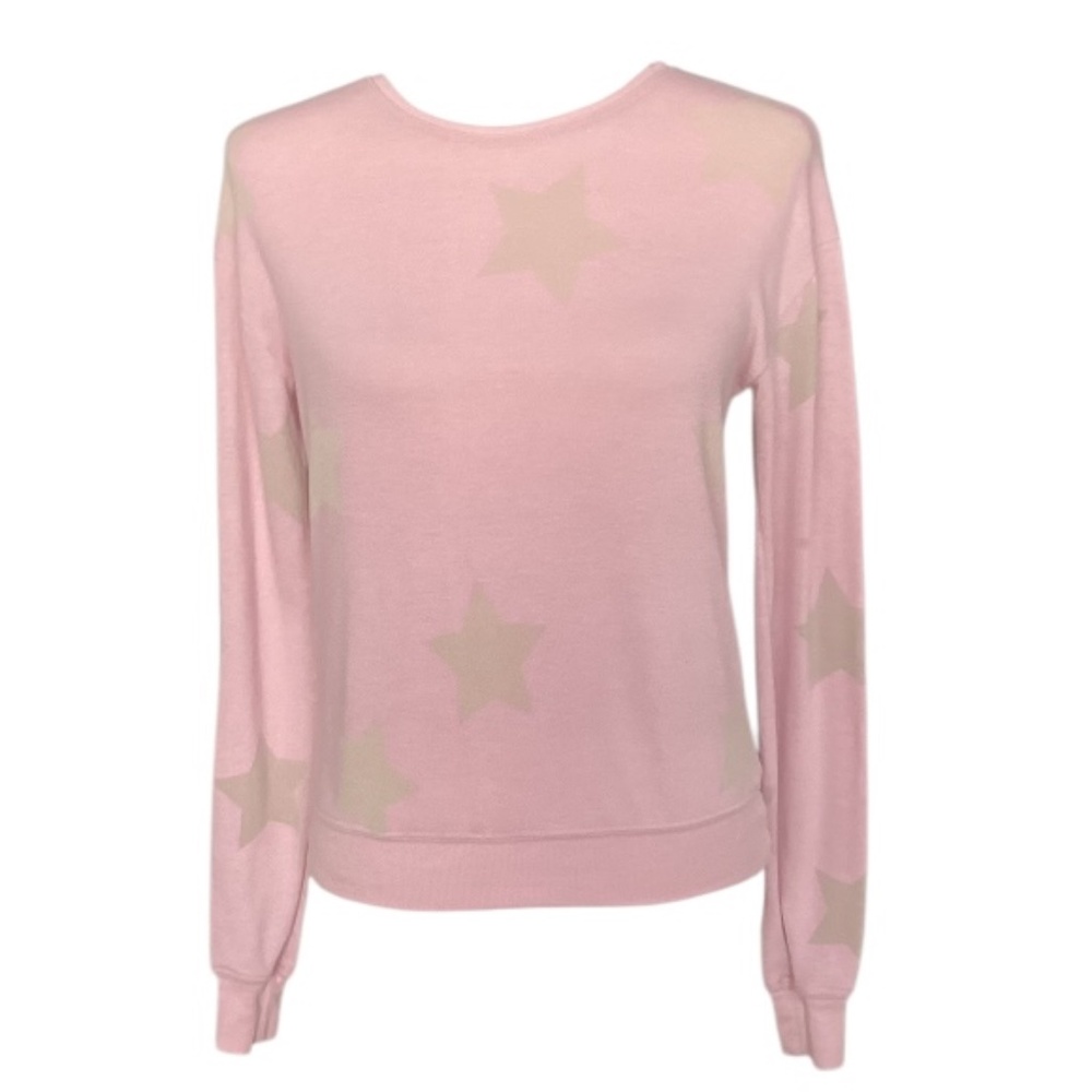 Spiritual Gangster Pink Sweatshirt Stars Vintage Made In USA